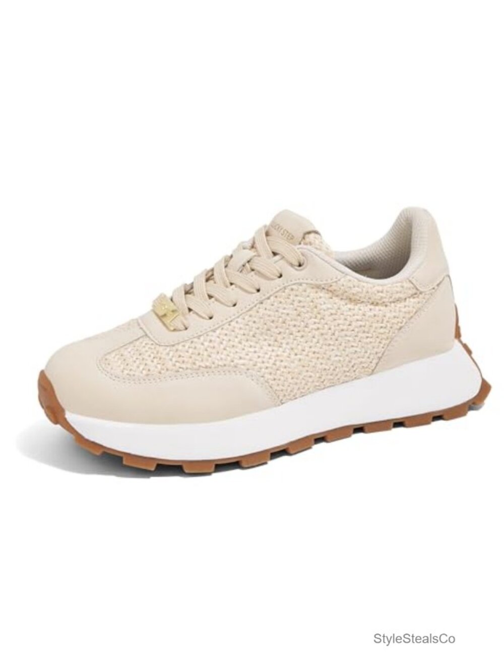 Womens Platform Fashion Sneakers Retro Lace-Up Casual Low Top Comfortable Knit